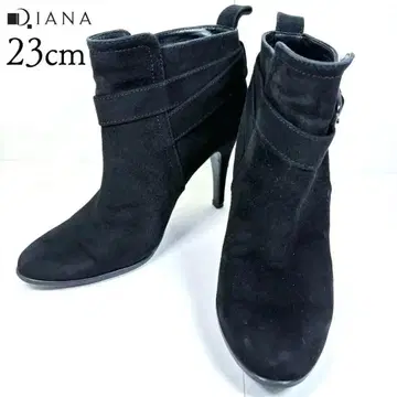 DIANA 다이애나 23 벨트 스웨이드 숏부츠 블랙