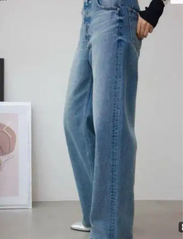 AZUL by moussy 와이드 팬츠 데님 S