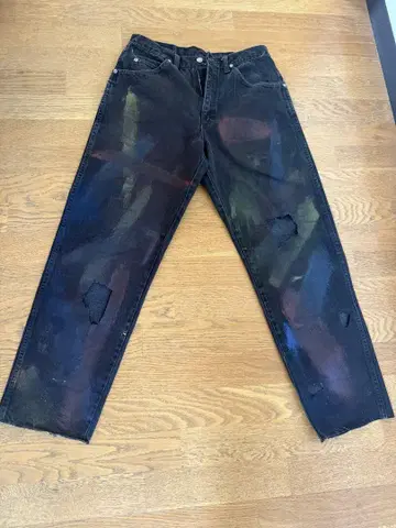 Wrangler 랭글러 블랙 데님 리메이크