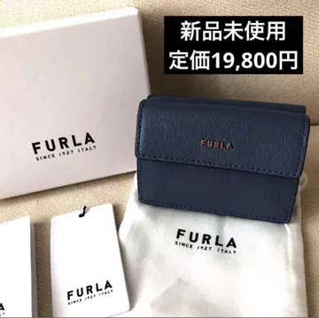 새상품 FURLA 훌라 정가 19,800엔 바빌론 지갑 블루 베이지
