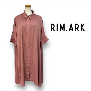 RIM.ARK 림 아크 셔츠 원피스 FREE 폴리에스테르 반팔 무지