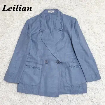 leilian 여름 아이템 테일러드 자켓 더블 9 M 스카이블루