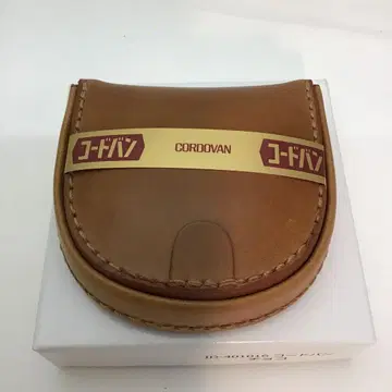 CORDOVAN 브라운 말발굽형 코인 케이스, 동전 지갑