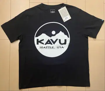 KAVU 서클 로고 티셔츠 블랙 L 사이즈