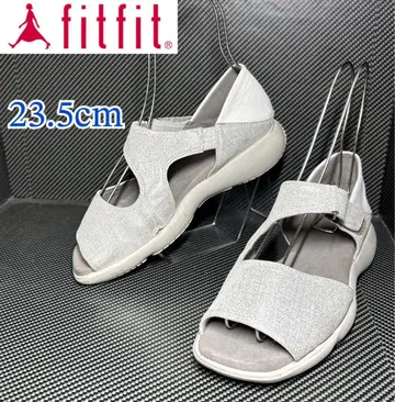핏핏 후와폰 커버 샌들 스트랩 실버 23.5cm