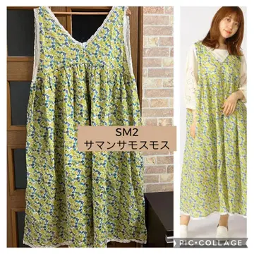 Samansa Mos2 사만사 모스모스 인도 꽃 프린트 슬리브리스 원피스