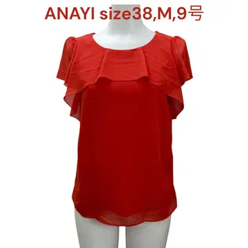 아나이 블라우스 셔츠 반팔 쉬폰 코튼 여성용 38, M, 9호