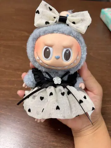 labubu 라부부 봉제 인형 의상 하트 원피스