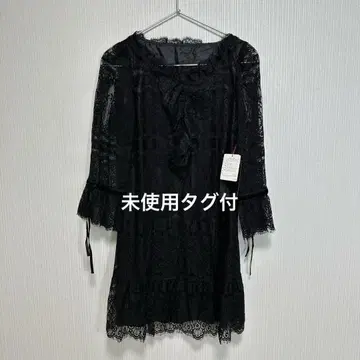 4004 VIVAYOU 블랙 튜닉 사이즈 2 미사용 택 포함