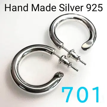 4x23mm 양쪽 귀 핸드메이드 925 후프 귀걸이 (701 사이즈)