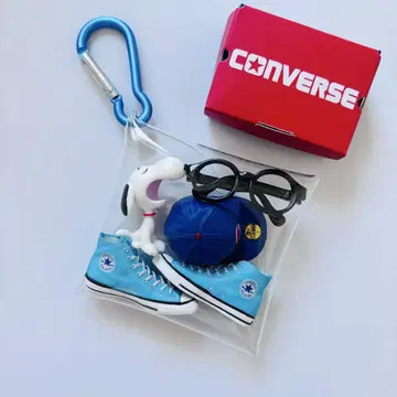 가챠 파우치 캡슐 토이 스누피 스카이블루 CONVERSE 컨버스 뉴에라