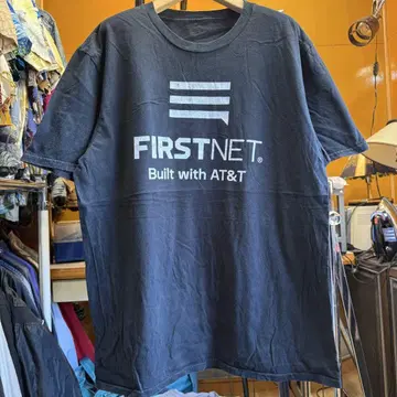 미국 빈티지 의류 FIRSTNET 티셔츠 AT&T 블랙