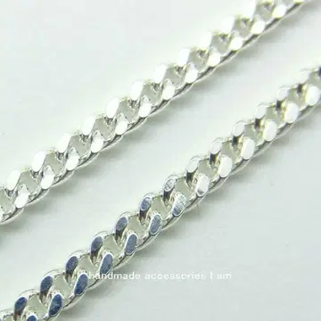 2면 컷 키헤이 체인 두께 2.0mm 전체 길이 45cm 실버 925