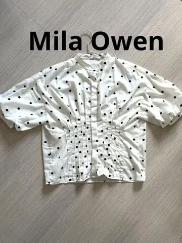 Mila Owen 턱 디자인 볼륨 슬리브 블라우스 S~M 사이즈