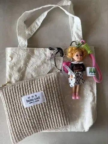 beau ciel 자수 토트백 누비 파우치 세트 Barbie 별도 판매