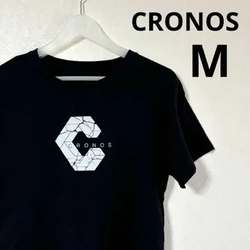 CRONOS 크로노스 티셔츠 반팔 로고 프린트 블랙 M