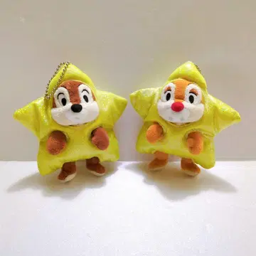 디즈니 리조트 칠석 칩과 데일 별 스타 봉제 인형 배지