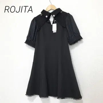 ROJITA 로지타 택 포함 어깨 레이스 원피스 블랙