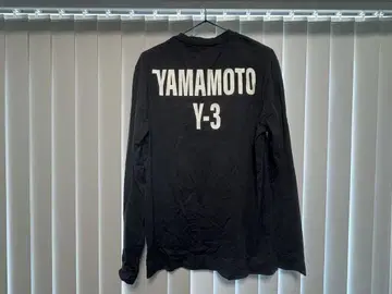 Y-3 블랙 롱 슬리브 티셔츠