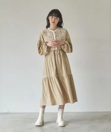 idem 레이스 베스트 레이어드 원피스