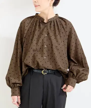 B.C STOCK SIMPLICITE 도트 블라우스