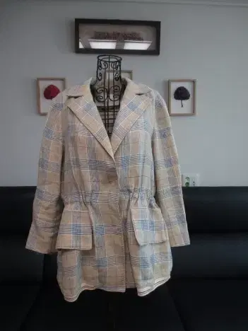 Son Jung Wan Linen 100 Check Jacket