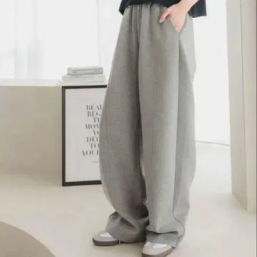 고베 레터스 다이버 소재 와이드 커브 팬츠 M-short