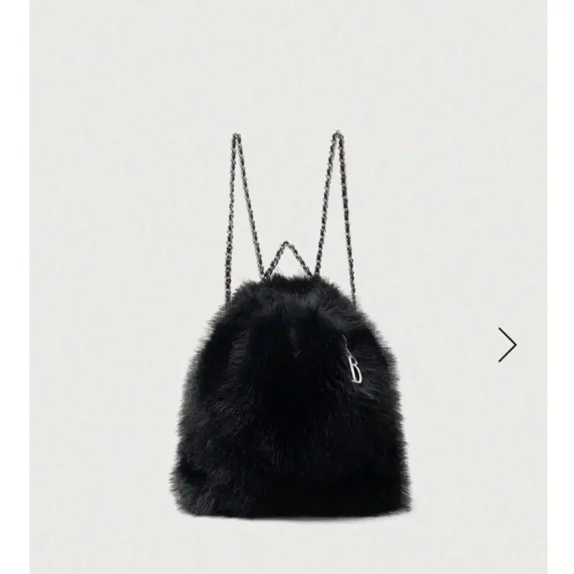 The Barnnet Black Fur Drawstring Backpack #더바넷백팩,#더바넷,#퍼