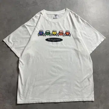 90s USA제 Wisconsin 비틀 자동차 빈티지 T-shirt