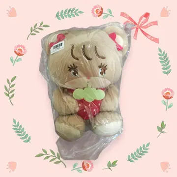 mikko 딸기 BIG 봉제 인형 프라이스 라떼