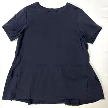 플라스테 페플럼 컷 티셔츠 네이비 M