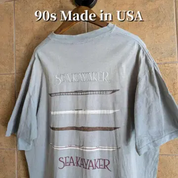 90년대 강렬한 페이드 USA제 SEA KAYAKER 티셔츠 싱글 스티치