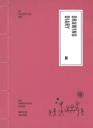 BTS 정국 2019 여름 패키지 한국 드로잉 다이어리