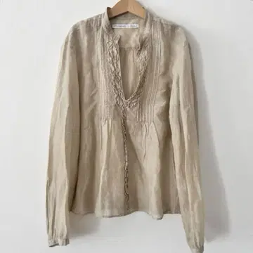 SPICK AND SPAN 긴팔 셔츠 베이지 실크 코튼
