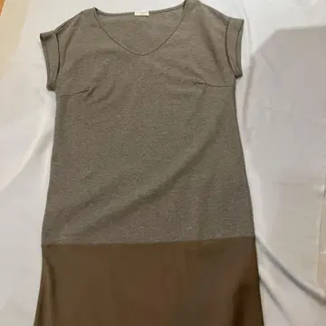 BRUNELLO CUCINELLI 티셔츠 원피스 반팔 그레이/브라운
