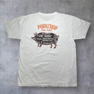 PORKCHOP GARAGE SUPPLY 포크찹 티셔츠 화이트 초기