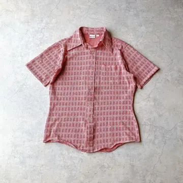 Wrangler 반팔 셔츠 올 패턴 레드 y2k 랭글러
