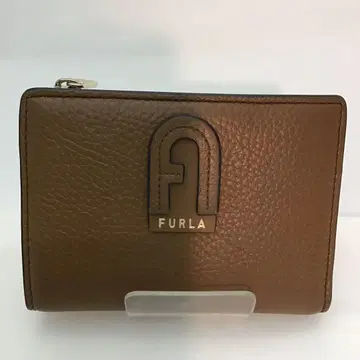 훌라 FURLA 천연 가죽 접이식 지갑 브라운
