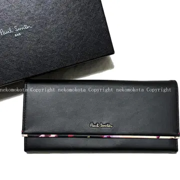폴스미스 팬지 꽃무늬 가죽 장지갑 여성용 Paul Smith