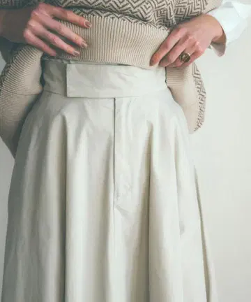 CLANE CHAMBRAY CIRCULAR SKIRT 서큘러 스커트