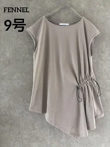 FENNEL 페넬 비대칭 컷 티셔츠 슬리브리스 9호 새상품급