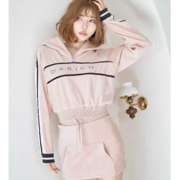 Darich 라인 벨로아 숏 후디
