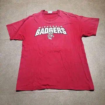Badgers 티셔츠 반팔 빨간색 빈티지 90년대 NFL
