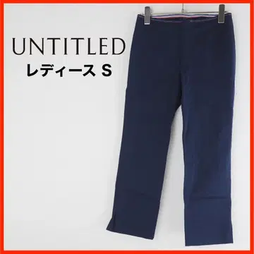 A3441*UNTITLED*팬츠*스트레치*크롭 기장*S*네이비*