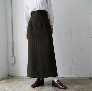 foufou 헤링본 세미 타이트 스커트