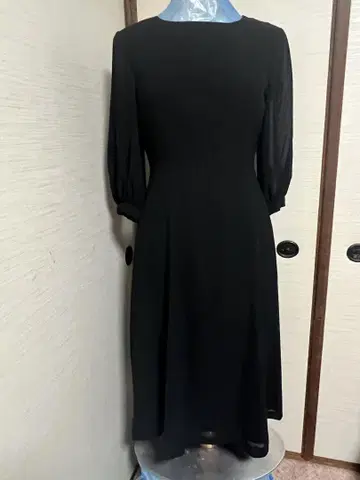 블랙 쉬폰 롱 원피스 포멀 9호 예복 상복