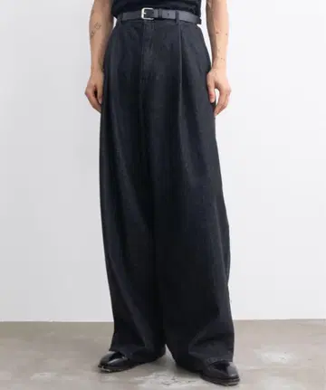 SINSS 와이드 벌룬 데님 블랙 2장