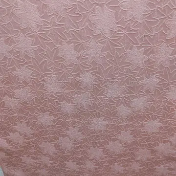 순수 실크, 단풍 패턴 무지, 깃털 자수, 옷감 (110)