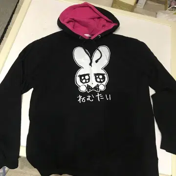 네무타이 컴퍼니 네무타이 후드티 맨투맨 토끼 블랙 L