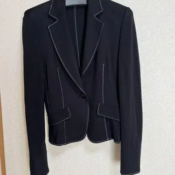 SPECCHIO 테일러드 자켓 블랙 대비 스티치